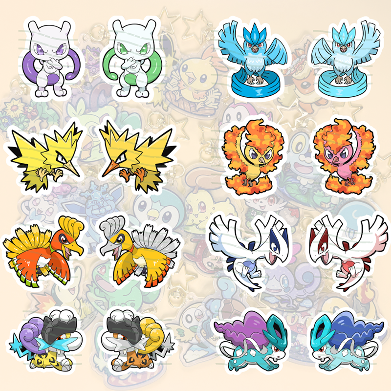 Pokemon Waterproof Stickers - Legendaries and Mythicals