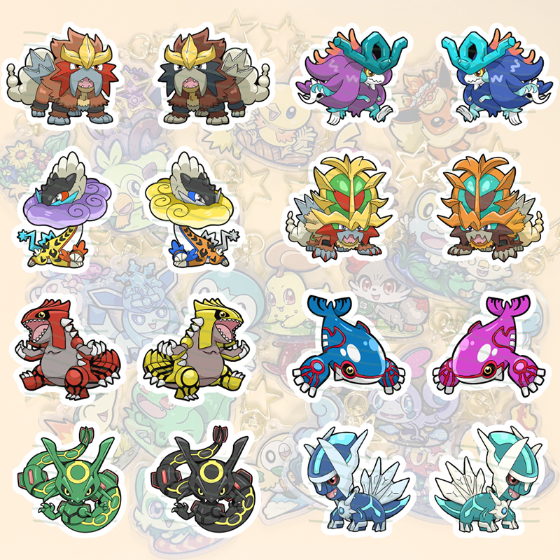 Pokemon Waterproof Stickers - Legendaries and Mythicals