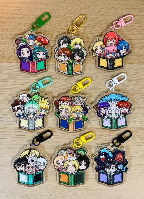 Anime Book Charms - Acrylic Keychain Charm