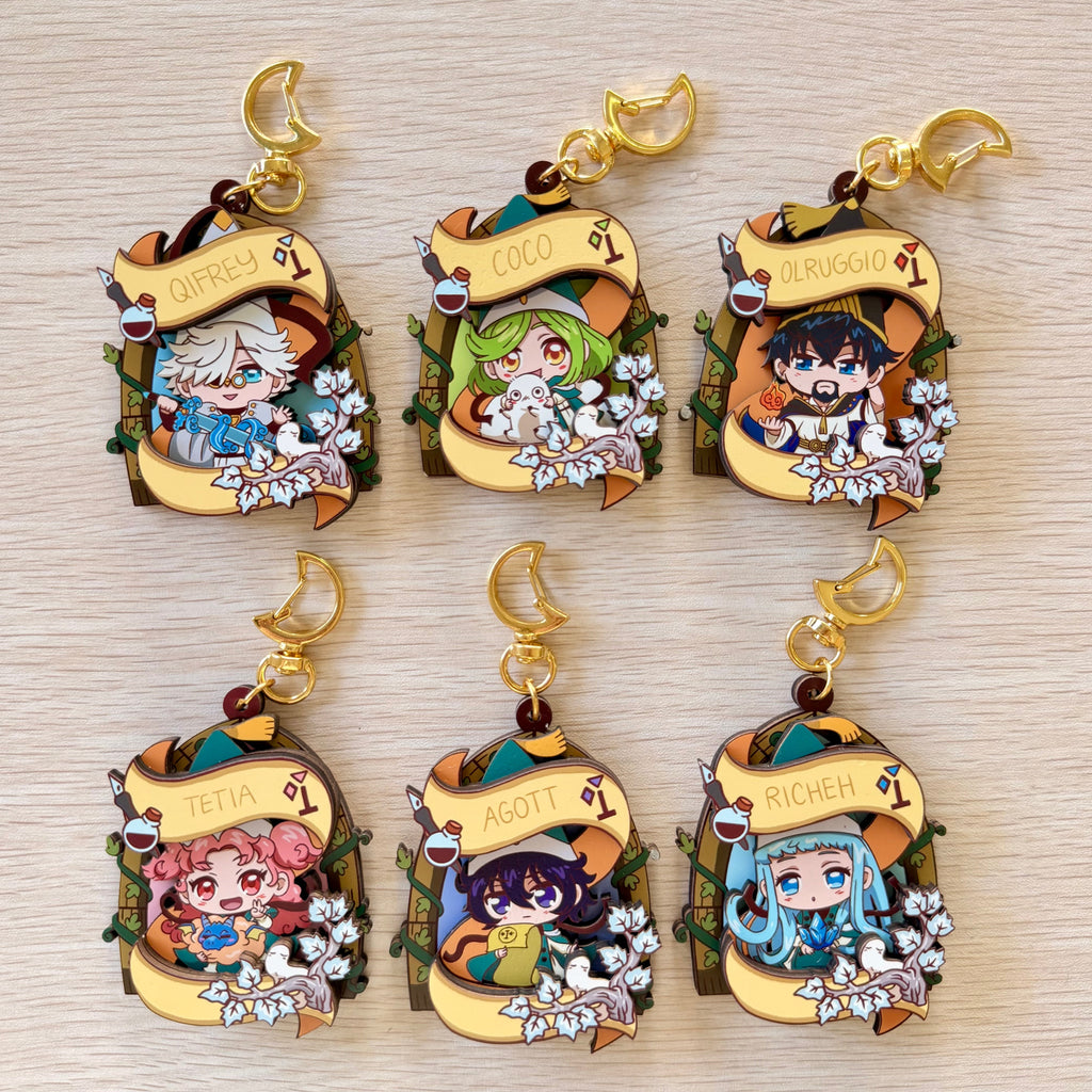 Anime Mystic Charms - 3-Layer Wooden Charms
