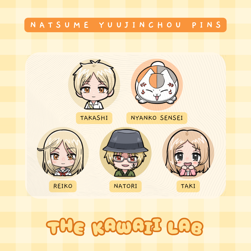 Natsume's Book of Friends Button Pin Set
