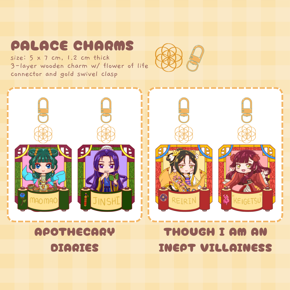 Anime Palace Charms - 3-Layer Wooden Charms