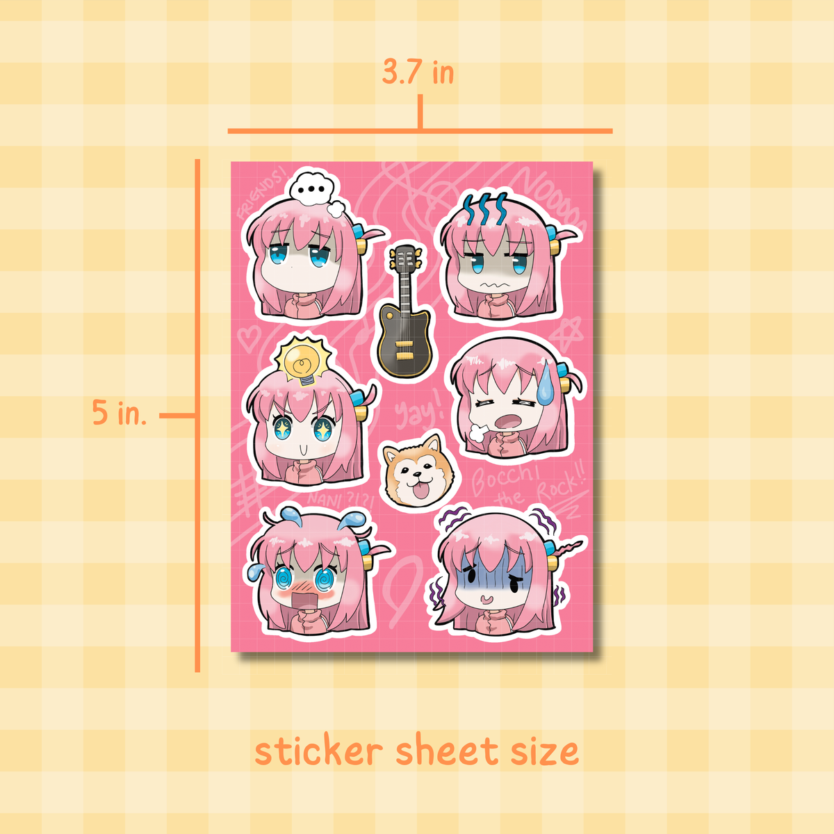 Hitori Gotoh Sticker Sheet