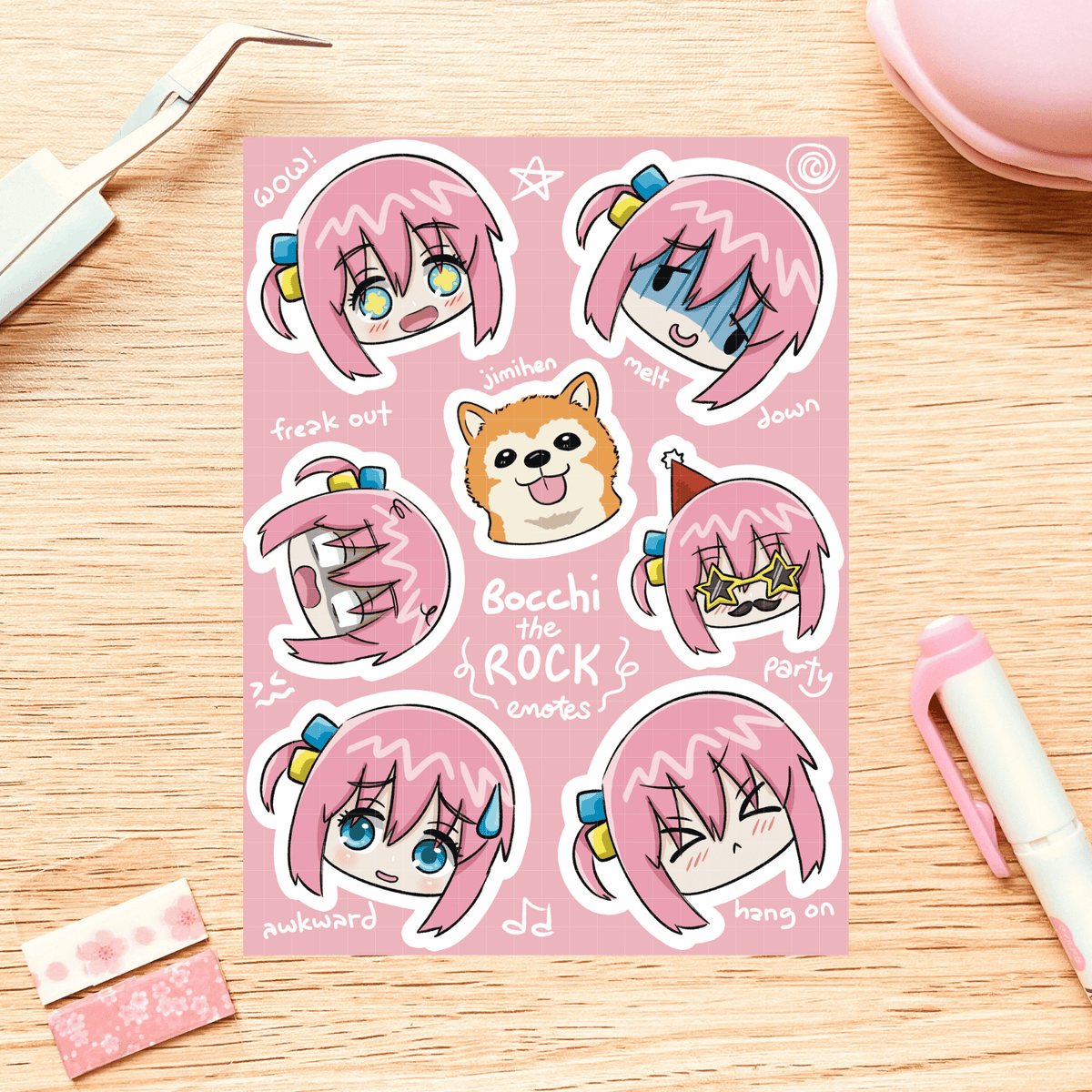 Hitori Gotoh Sticker Sheet