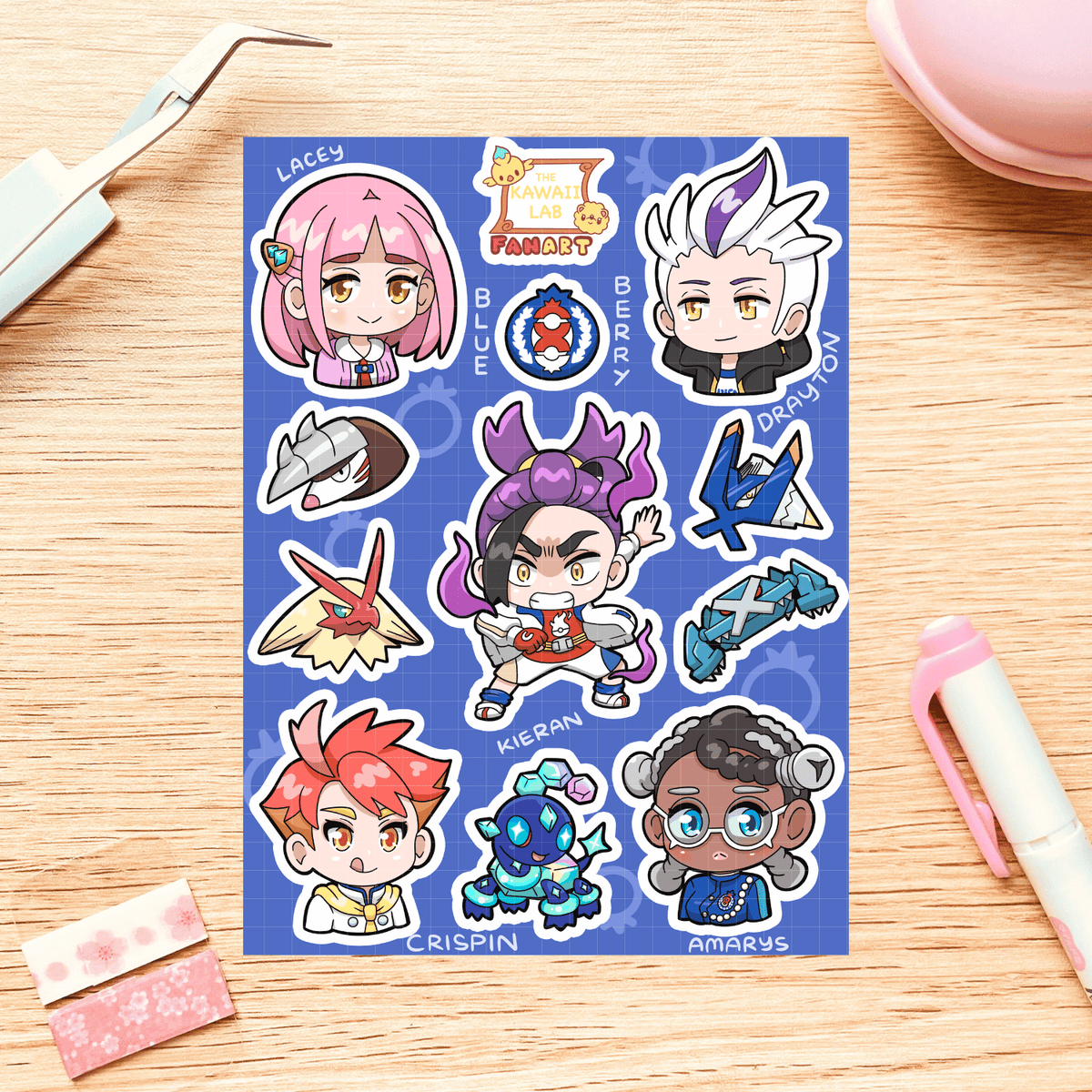 Blueberry Academy Sticker Sheet