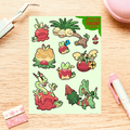 Grass/Dragon Type Sticker Sheet - Inspired by the Year of the Wood Dragon