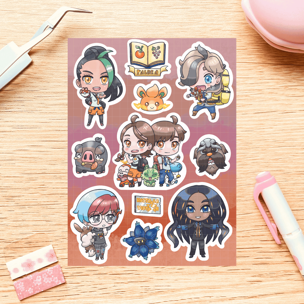 Paldea Trainers Sticker Sheet