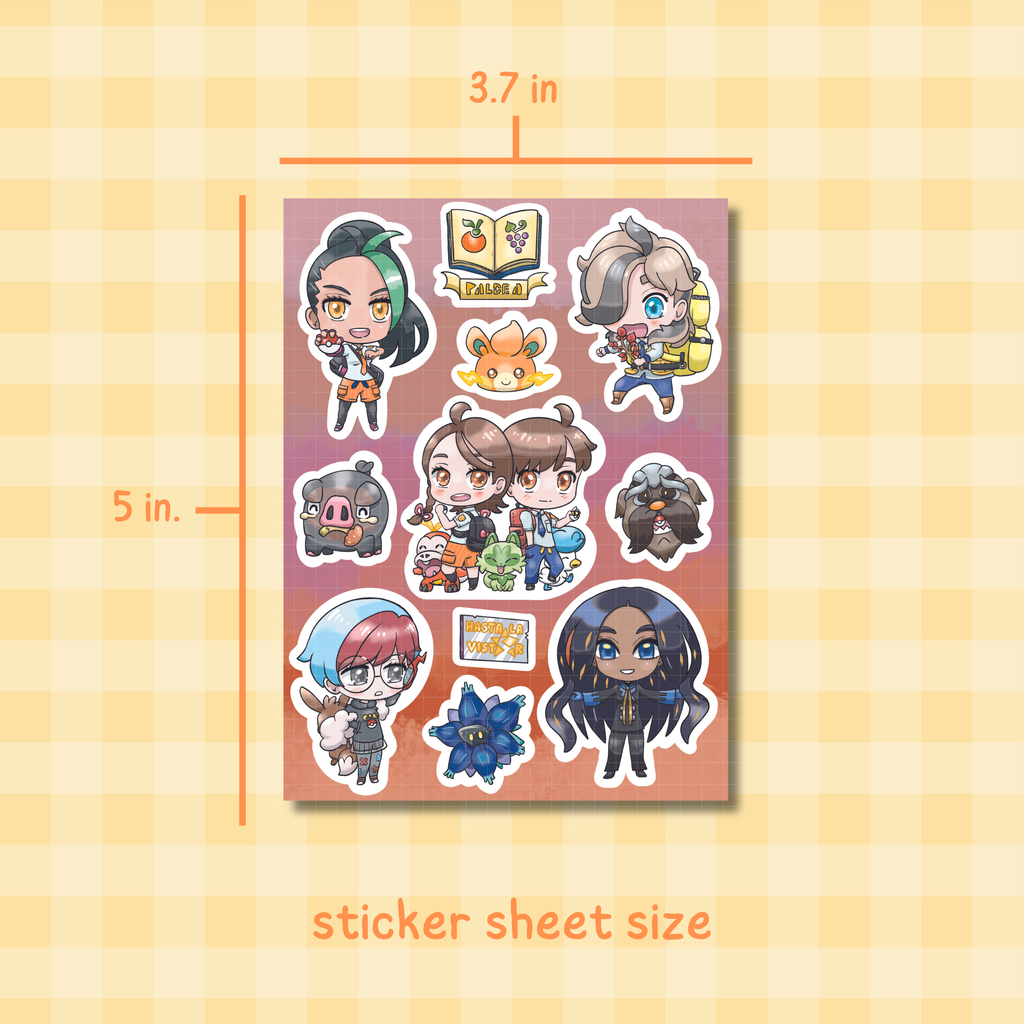 Paldea Trainers Sticker Sheet
