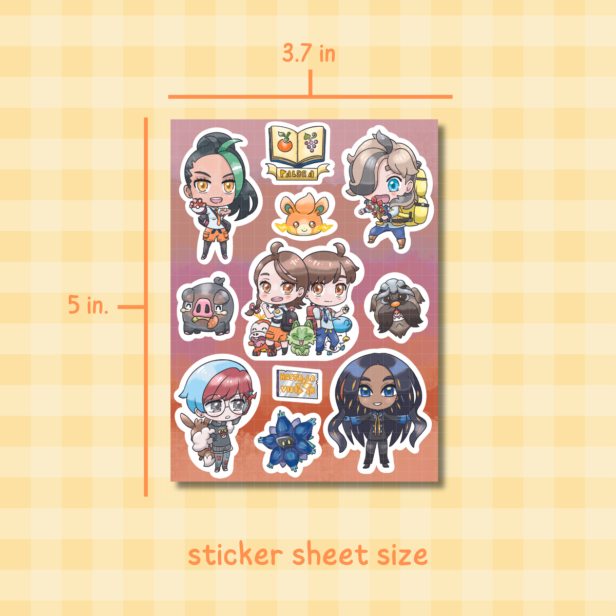Paldea Trainers Sticker Sheet