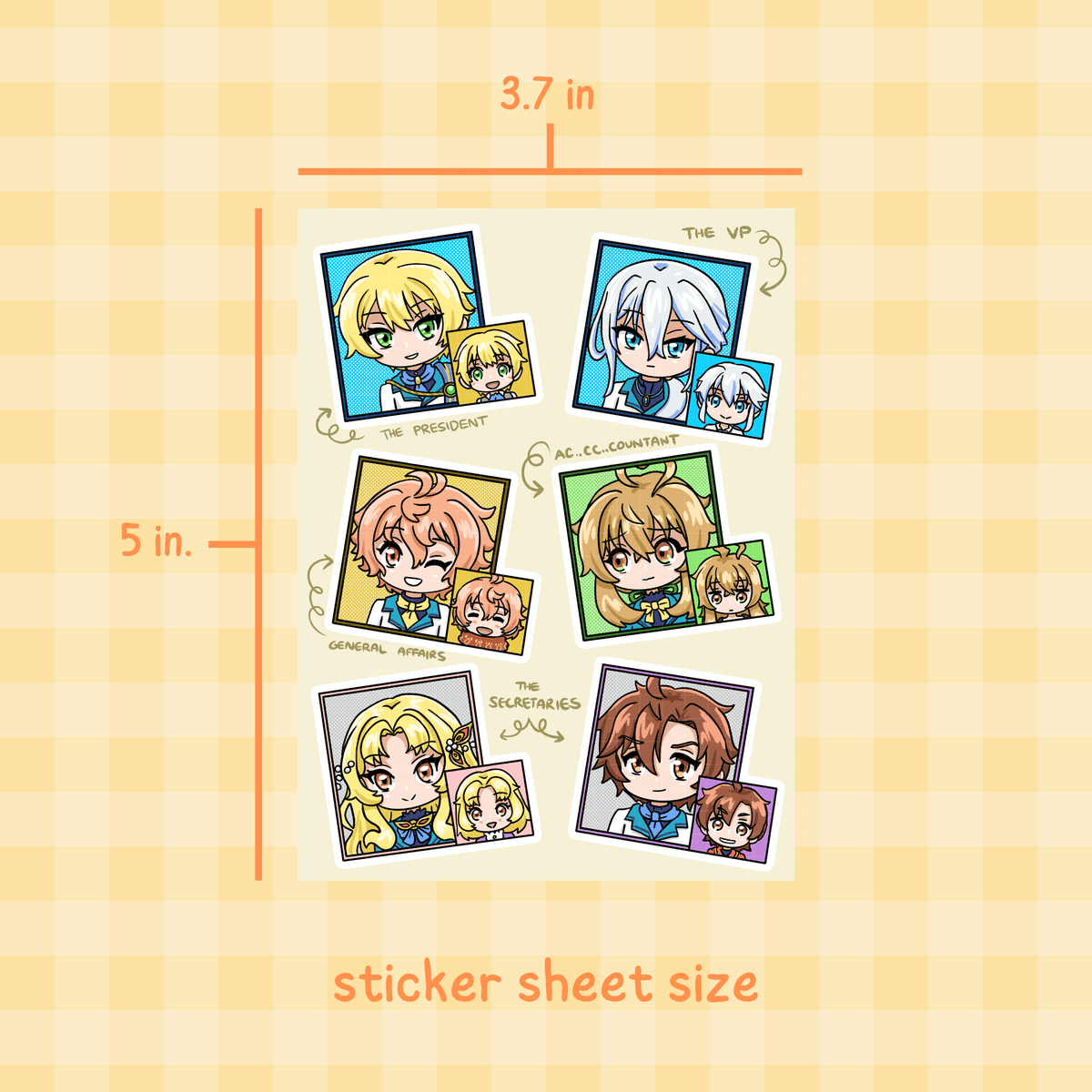 Serendia Academy Student Council Sticker Sheet | Secrets of the Silent Witch Sticker Sheet (Copy)