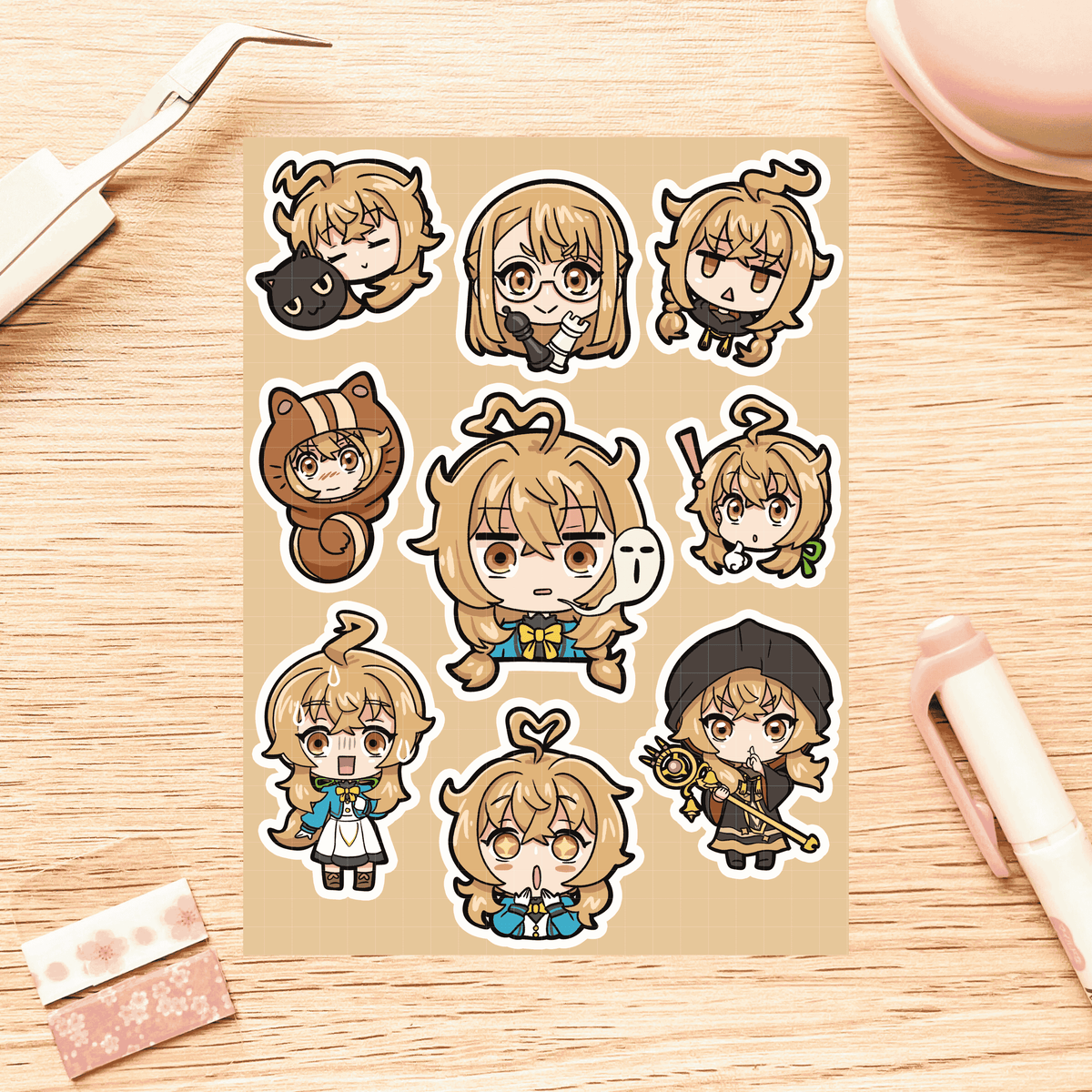 Monica Everett the Silent Witch Sticker Sheet | Secrets of the Silent Witch Sticker Sheet