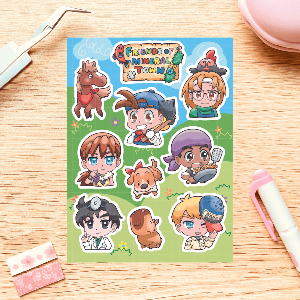 Story of Seasons: Friends of Mineral Town | Harvest Moon Sticker Sheet