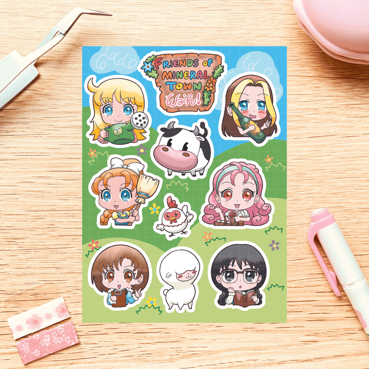 Story of Seasons: More Friends of Mineral Town | Harvest Moon Sticker Sheet